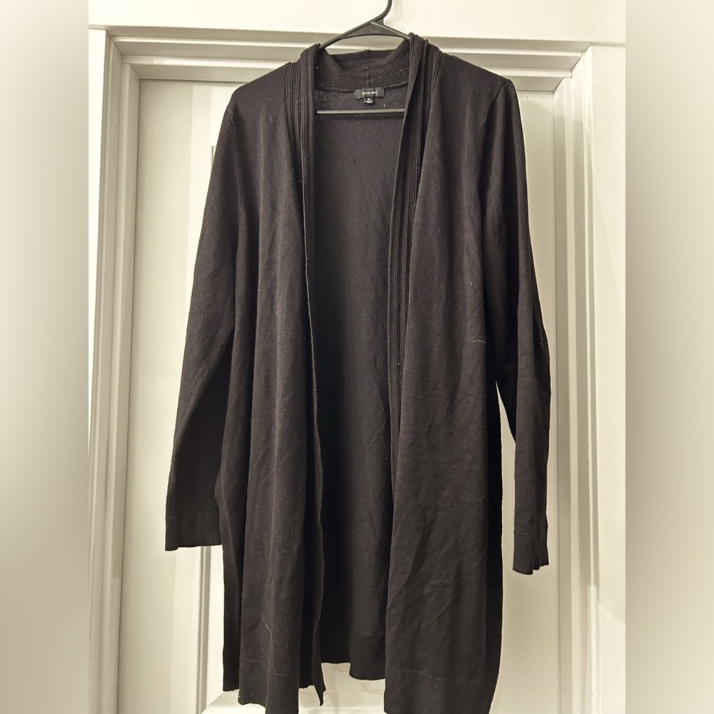 Black cardigan. Long length, size XL.